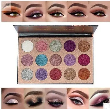 15 COLOR MAGIC GLITTER PALETTE Home Decorating & Beauty Eye Shadow Eye Shadow Home Decorating & Beauty