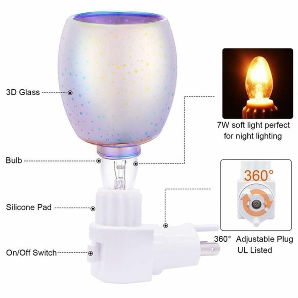 Home Fashion 3D Glass Wall Aromatherapy Diffuser