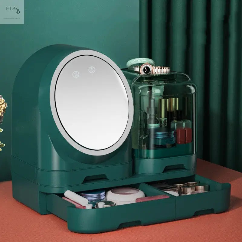 Desktop Makeup Organizer Dustproof With Mirror Home Decorating & Beauty Makeup Organizer Makeup Organizer Home Decorating & Beauty