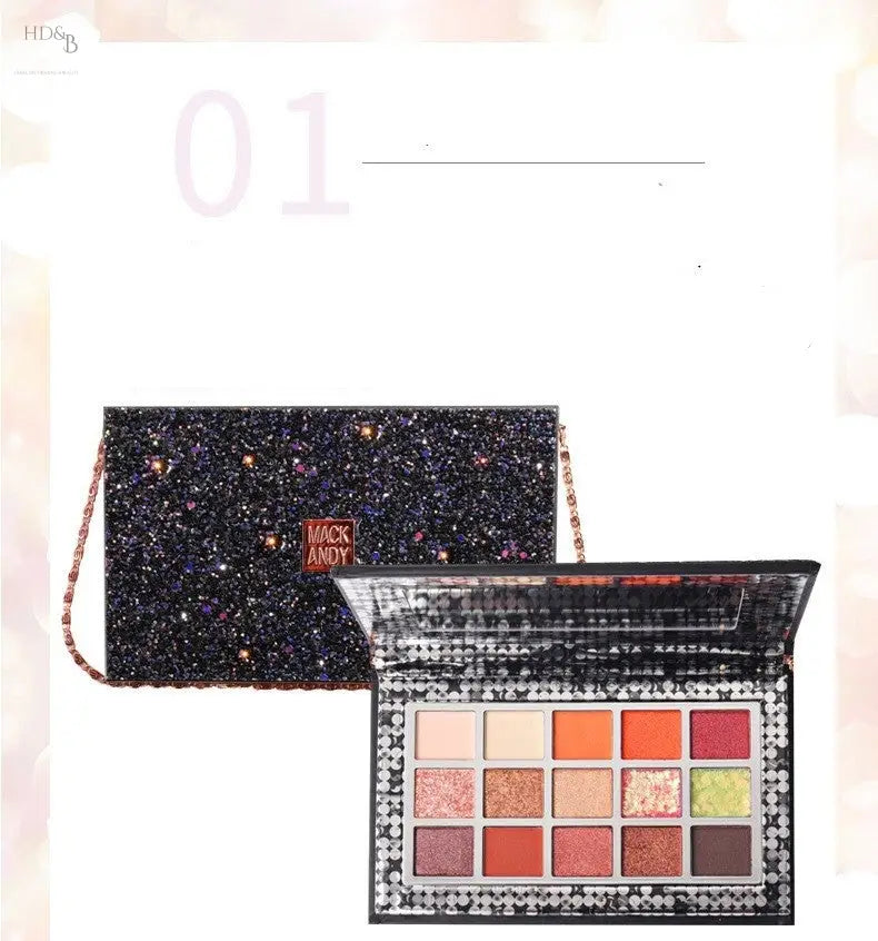 Matte pearlescent pink sparkling star necklace Eyeshadow Home Decorating & Beauty Eye Shadow Eye Shadow 19.82 Home Decorating & Beauty 01Black